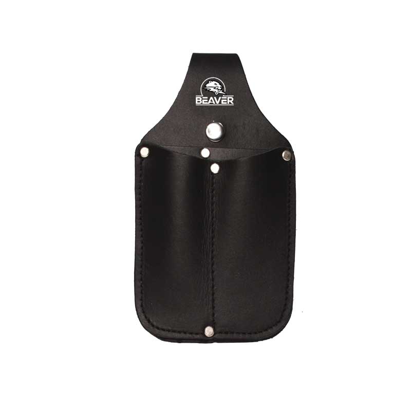 leather tool frog with 2 pockets black color