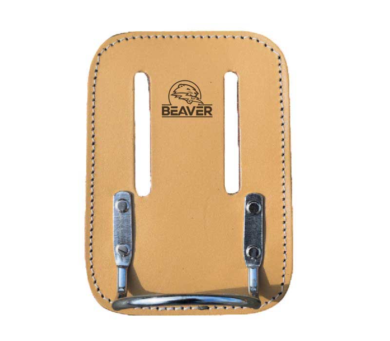 leather tool frog with 1 pocket beige color