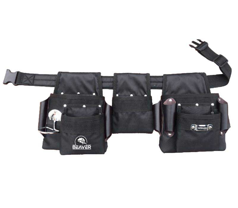 Polyester tool apron with 5 pockets black color