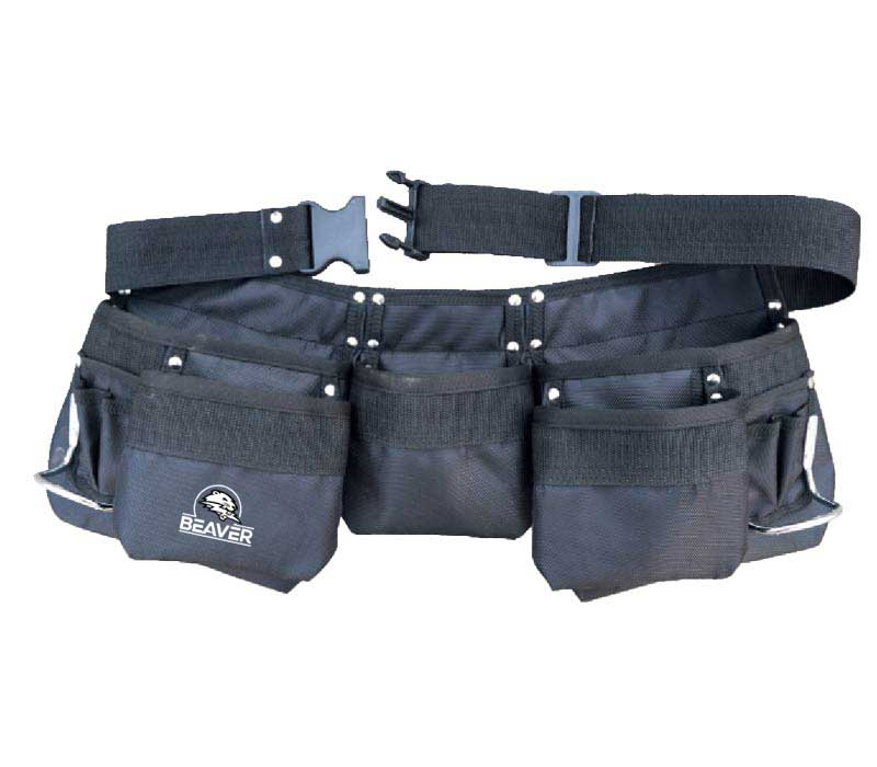Polyester tool apron with 11 pockets black color