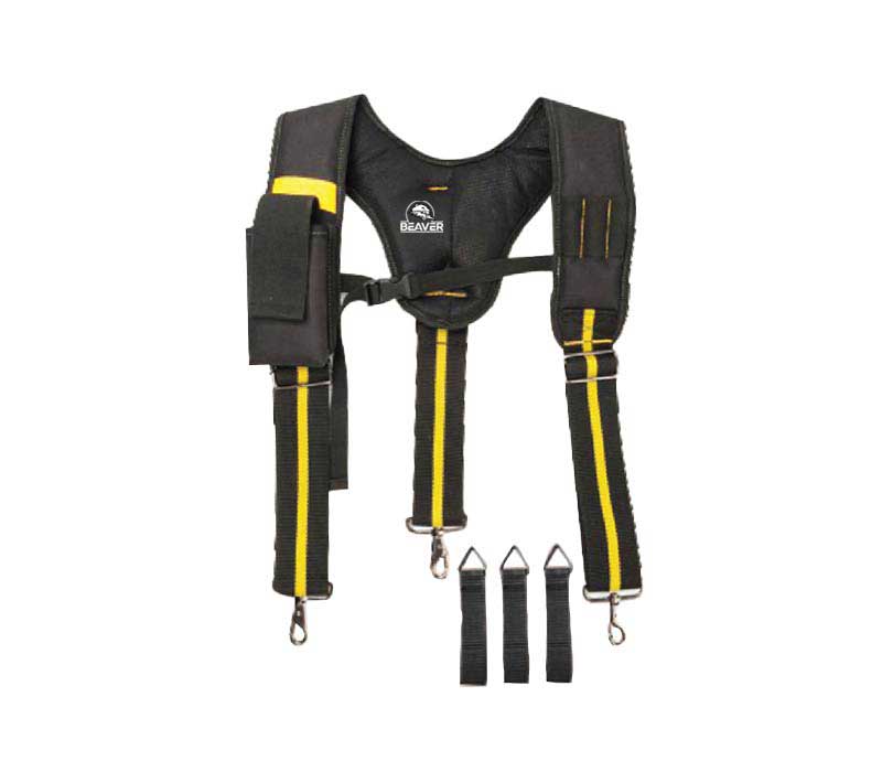 Polyester tool apron with yellow black color